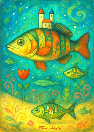 Цифровое искусство под названием "PESCI LUMACA IN VIA…" - Enrico Colombo, Подлинное произведение искусства, Изображение, сге…