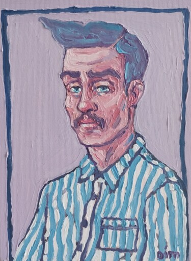 Картина под названием "The geometry of the…" - Tanya Dim, Подлинное произведение искусства, Масло Установлен на Деревянная р…