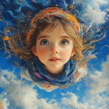 "Skyborn Child" başlıklı Dijital Sanat Natalia Kaminskaya tarafından, Orijinal sanat, 2D Dijital Çalışma