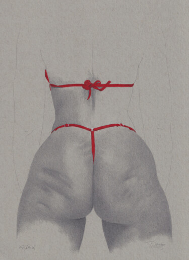 ""ANr.25 (17:47)"" başlıklı Resim Walter Roos tarafından, Orijinal sanat, Kalem