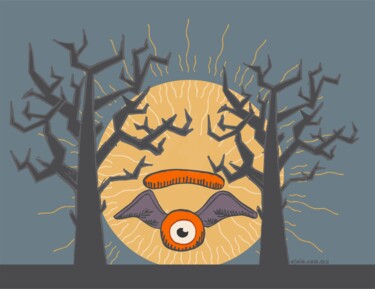 Arte digital titulada "noche en vela" por Ojolo, Obra de arte original, Pintura Digital