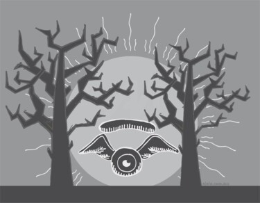 Arte digital titulada "noche más obscura e…" por Ojolo, Obra de arte original, Pintura Digital