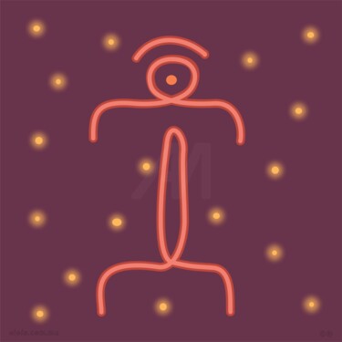 Arte digital titulada "noche púrpura vi-gi…" por Ojolo, Obra de arte original, Pintura Digital