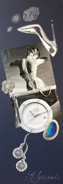 "Collage N4 from "Do…" başlıklı Kolaj Ekaterina Lukyanova (LukyanovaART) tarafından, Orijinal sanat, Kolaj Karton üzerine mo…