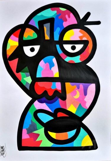 图画 标题为“Hervé” 由Art De Noé, 原创艺术品, 丙烯