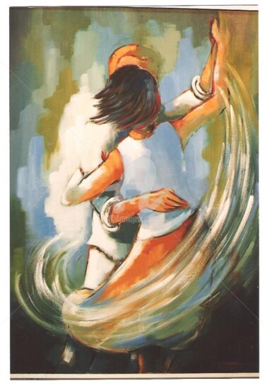 Peinture intitulée "1...2...3  Valse" par Jacky Dumergue, Œuvre d'art originale, Huile