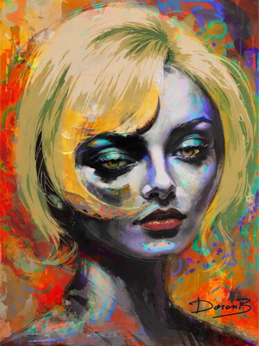 Portrait Féminin Vibrant et Expressif