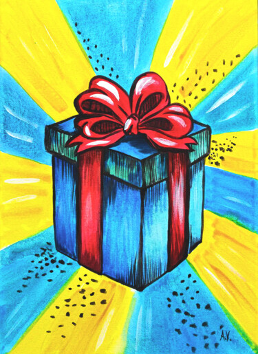 Joy Box: Pop Art Gift with Light Rays | Playful Acrylic Pain