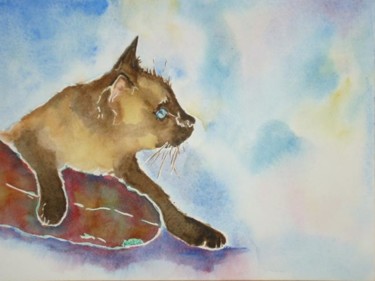 Peinture intitulée "siamois" par Nadege Frazié, Œuvre d'art originale