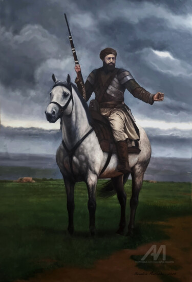 L'emir Abdelkader in his warrior armor