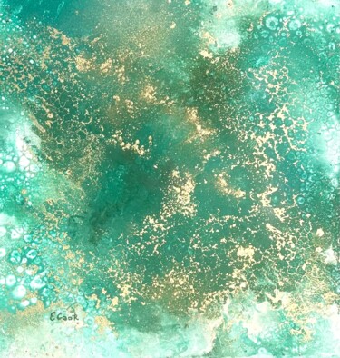 Gold Whispers on Emerald Splash