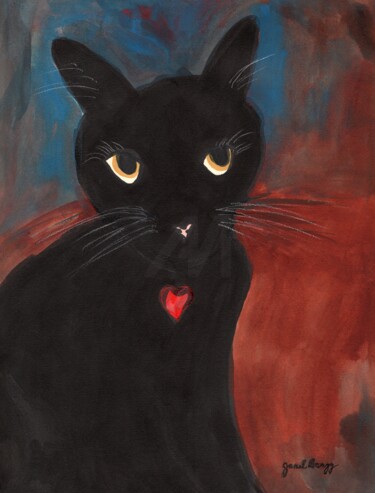 Black Cat with Heart