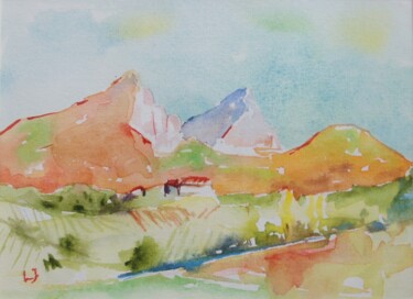 Etude pour le Pic Saint-Loup en automne