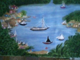 Pintura titulada "un coin de refuge p…" por Auracelie Wall, Obra de arte original