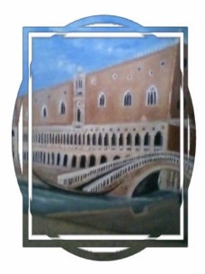 Pintura titulada "le palais des doges…" por Auracelie Wall, Obra de arte original