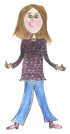 Dessin intitulée "Aurélie Gauthier, 1…" par Fanie Lefebvre (Multicol'Art), Œuvre d'art originale