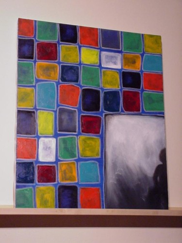 Malerei mit dem Titel "usine" von Ghislaineh, Original-Kunstwerk