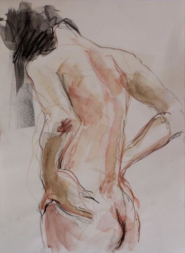 Peinture intitulée "Etude" par Karine Lemoine, Œuvre d'art originale, Huile