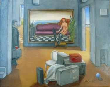 Pintura titulada "Encuentro en marzo" por Irma Dos Santos, Obra de arte original