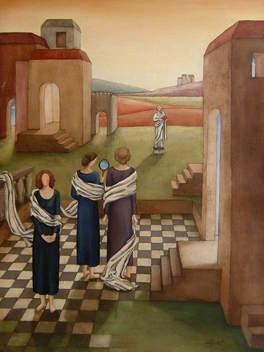 Pintura titulada "Ariadna´s dream" por Irma Dos Santos, Obra de arte original