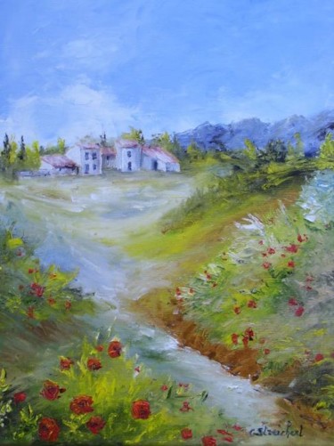en provence Peinture intitulée "en provence" par Géraldine Streichert, Œuvre d'art originale, Huile