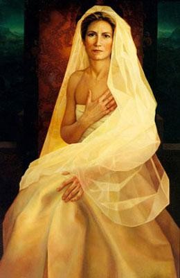 Painting titled "Selfportait" by Ellen De Groot, Original Artwork