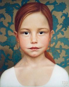 Painting titled "Petekind1" by Ellen De Groot, Original Artwork, Oil