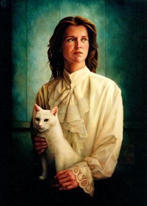 Painting titled "Annemarie" by Ellen De Groot, Original Artwork, Oil