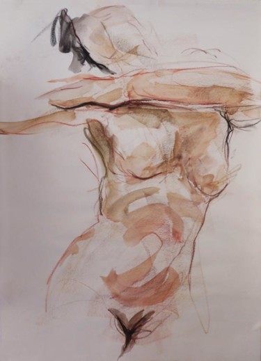Dessin intitulée "Etude" par Karine Lemoine, Œuvre d'art originale