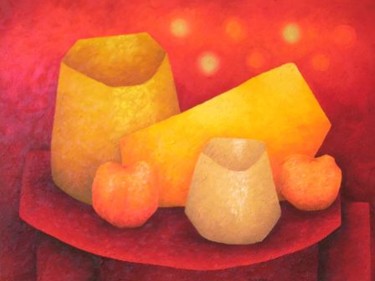 Pintura titulada "tres lunas" por Juan Sacristan, Obra de arte original, Oleo