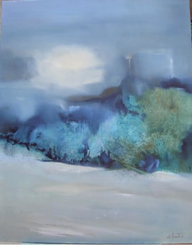 Peinture intitulée "Givre" par Arlette Loubet, Œuvre d'art originale, Huile