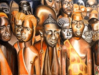 Peinture intitulée "sur la route de Nai…" par Patrick Noly, Œuvre d'art originale