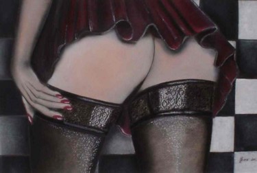 Peinture intitulée "Jeu de Dame" par Manuela Hames, Œuvre d'art originale