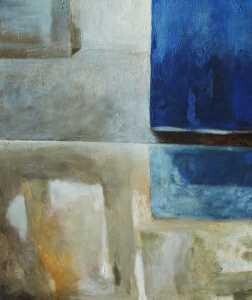 Painting titled "reflet bleu" by Mathieu Weemaels, Original Artwork