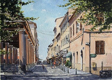Peinture intitulée "Ile Rousse   le Mar…" par Marcel Boos, Œuvre d'art originale