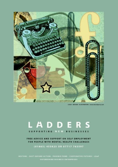 Drawing titled "Ladders Poster" by Daniel Perry, Original Artwork