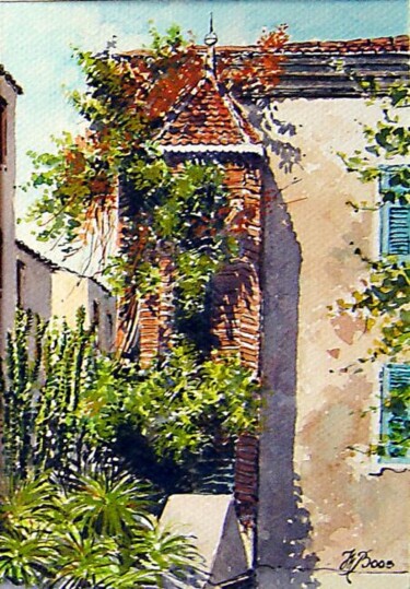 Peinture intitulée "Place du Canon 2" par Marcel Boos, Œuvre d'art originale