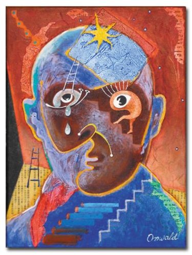 Peinture intitulée "PERPLEX" par Jean-Luc Osswald, Œuvre d'art originale, Acrylique