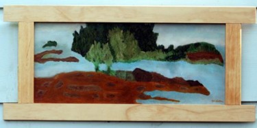 Painting titled "rocky shore" by Angelo Di Pietrantonio, Original Artwork