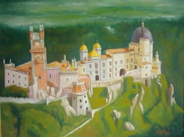 Peinture intitulée "Palacio da Pena" par Sandro José Da Silva, Œuvre d'art originale, Huile