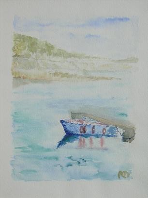Peinture intitulée "Presqu'ile de Giens" par Nathalie Torrents, Œuvre d'art originale