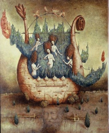 Painting titled "MEMORY OF J.S.BRAHM" by Peter Marcek, Original Artwork
