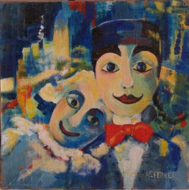 Peinture intitulée "Tendresse... même G…" par Anne-Frédérique Ferret, Œuvre d'art originale