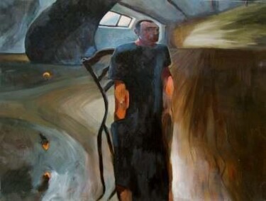 Painting titled "personnage" by Mathieu Weemaels, Original Artwork