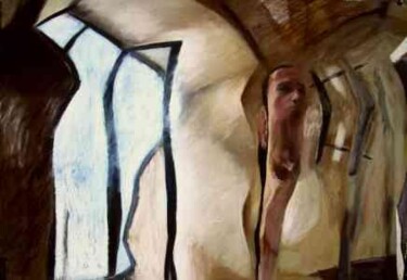 Painting titled "dédoublement" by Mathieu Weemaels, Original Artwork