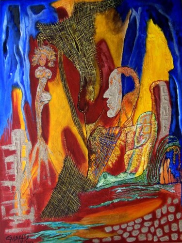 Malerei mit dem Titel "SABLES EMOUVANTS" von Yolande (Yo) Gaspard, Original-Kunstwerk