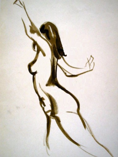 Peinture intitulée "en mouvement" par Marteen, Œuvre d'art originale, Huile