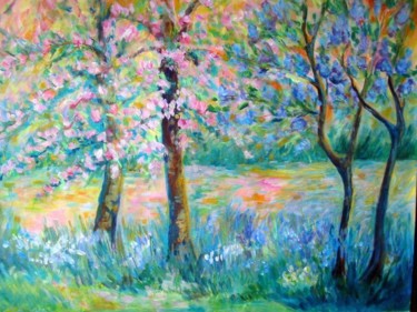 Painting titled "printemps" by Marteen, Original Artwork, Acrylic