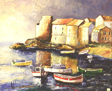 Peinture intitulée "Erbalunga" par Patrick Lemiere, Œuvre d'art originale, Autre