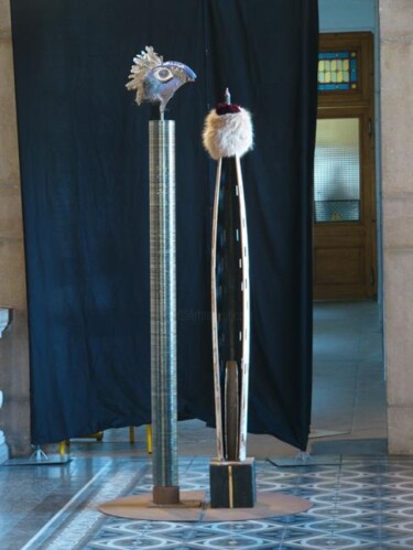 Sculpture intitulée "nous deux" par Pascal Borgo, Œuvre d'art originale, Plastique